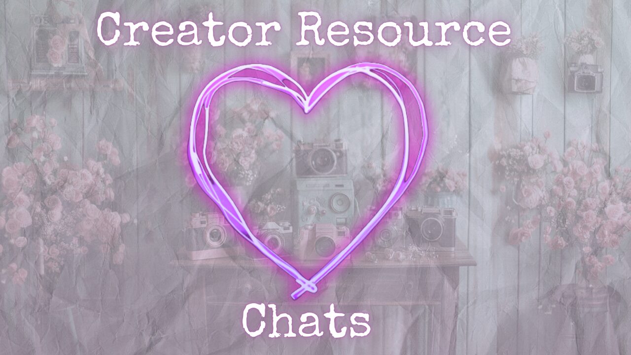 Decorative image showing neon pink heart the logo for the adult content creators discord community