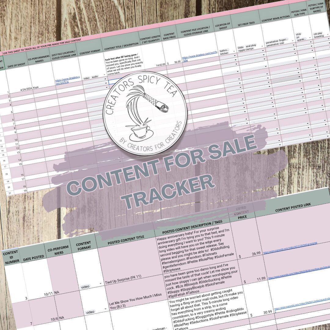 Content for Sale Tracker – Multi-Platform Organizer for Adult Creators
