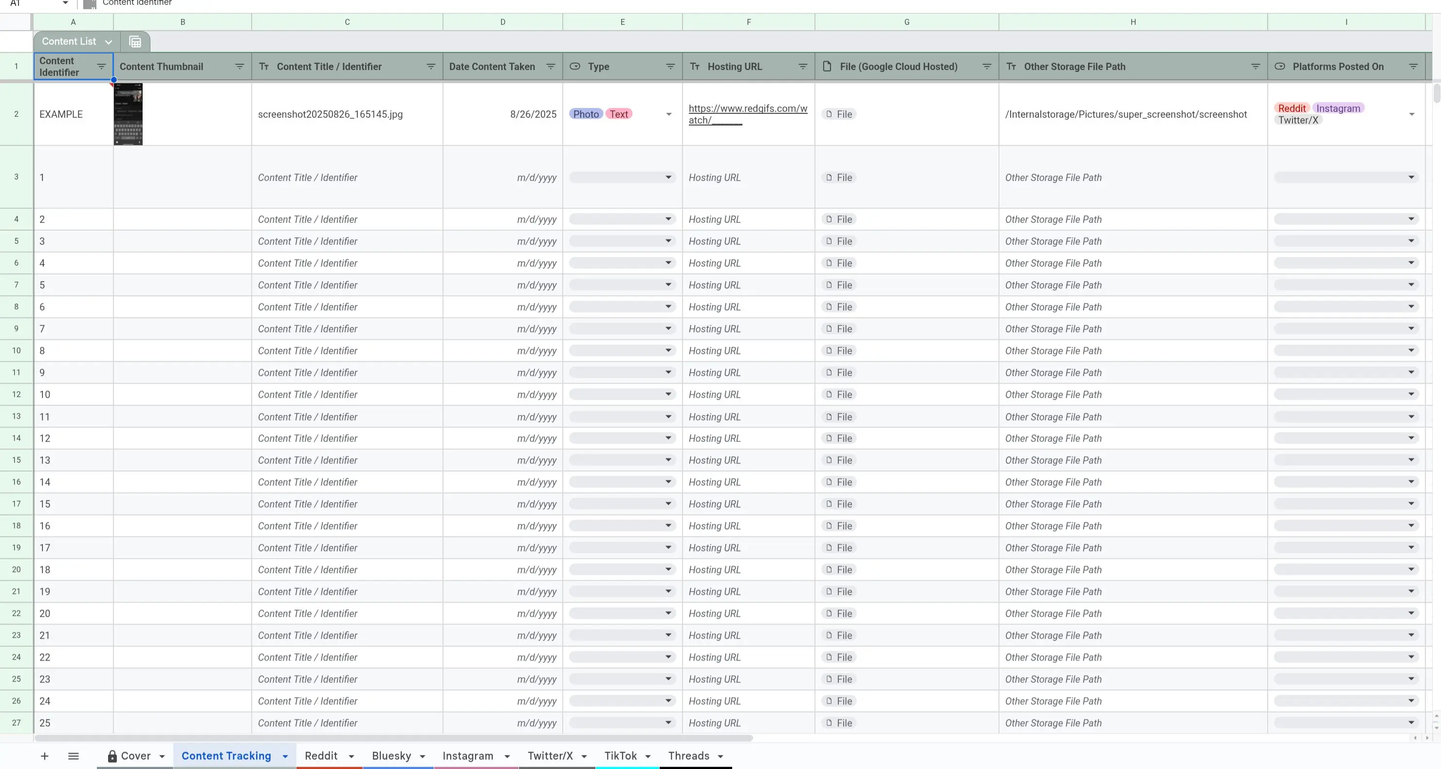Content Creator Social Post & Promo Tracker - Image 2