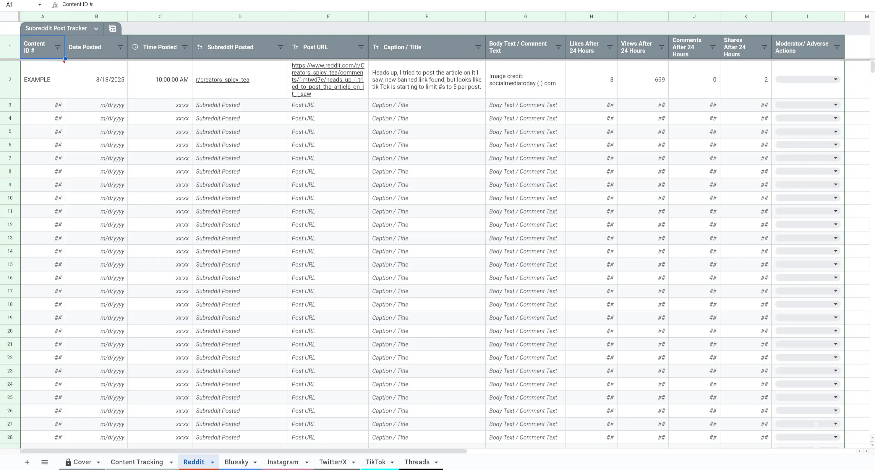 Content Creator Social Post & Promo Tracker - Image 3