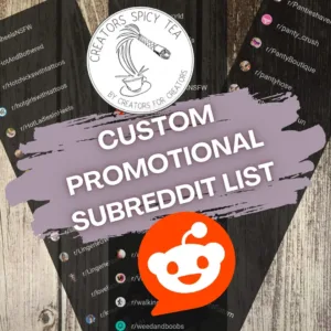 Custom Subreddit List for Adult Content Creators Reddit Promotion