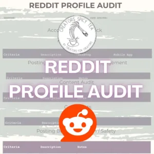 Reddit Profile Audit for Adult Content Creators
